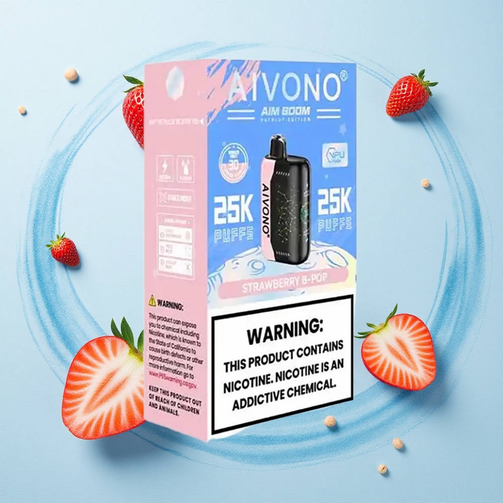 Aivono Aim Boom 25000 Puffs Strawberry B Pop 28ml Mesh