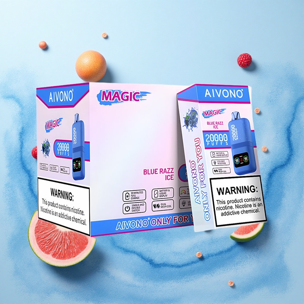 Aivono Aim Magic 20000 Puffs Blue Razz Ice Dual Mesh LCD