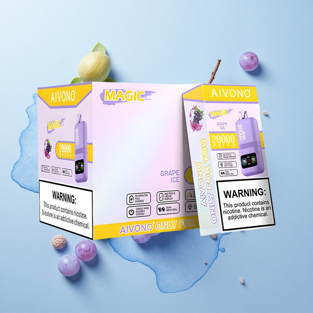 Aivono Aim Magic 20000 Puffs Grape Ice Dual Mesh LCD