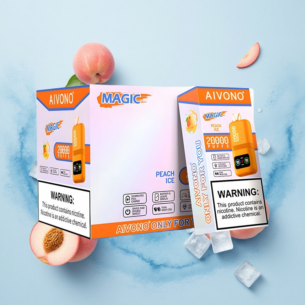 Aivono Aim Magic 20000 Puffs Peach Ice Dual Mesh LCD