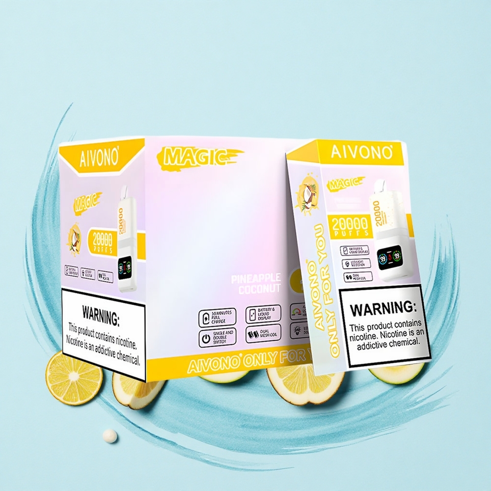 Aivono Aim Magic 20000 Puffs Pineapple Coconut Dual Mesh LCD