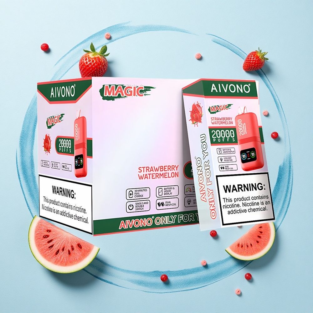 Aivono Aim Magic 20000 Puffs Strawberry Watermelon Dual Mesh LCD