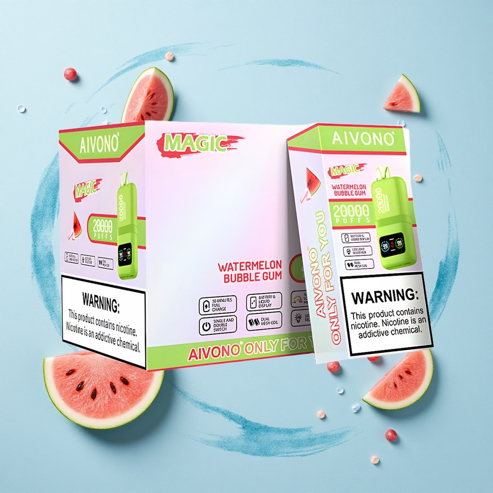 Aivono Aim Magic 20000 Puffs Watermelon Bubble Gum Dual Mesh LCD