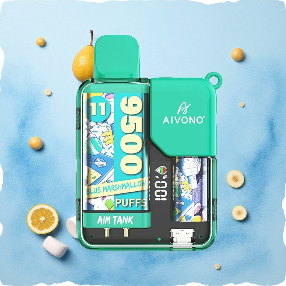 Aivono Aim Tank 9500 Puffs Blue Marshmallow LCD 18ml 650mAh
