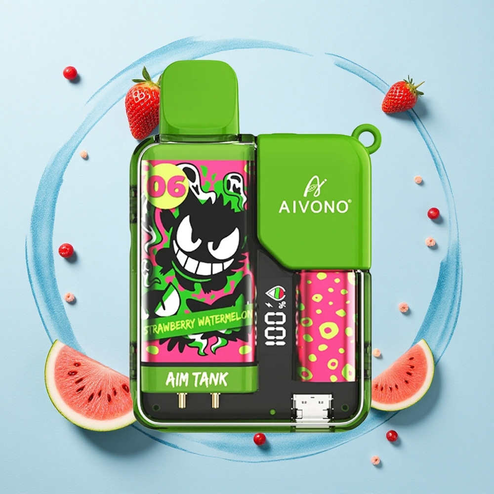 Aivono Aim Tank 9500 Puffs Strawberry Watermelon 18ml LCD
