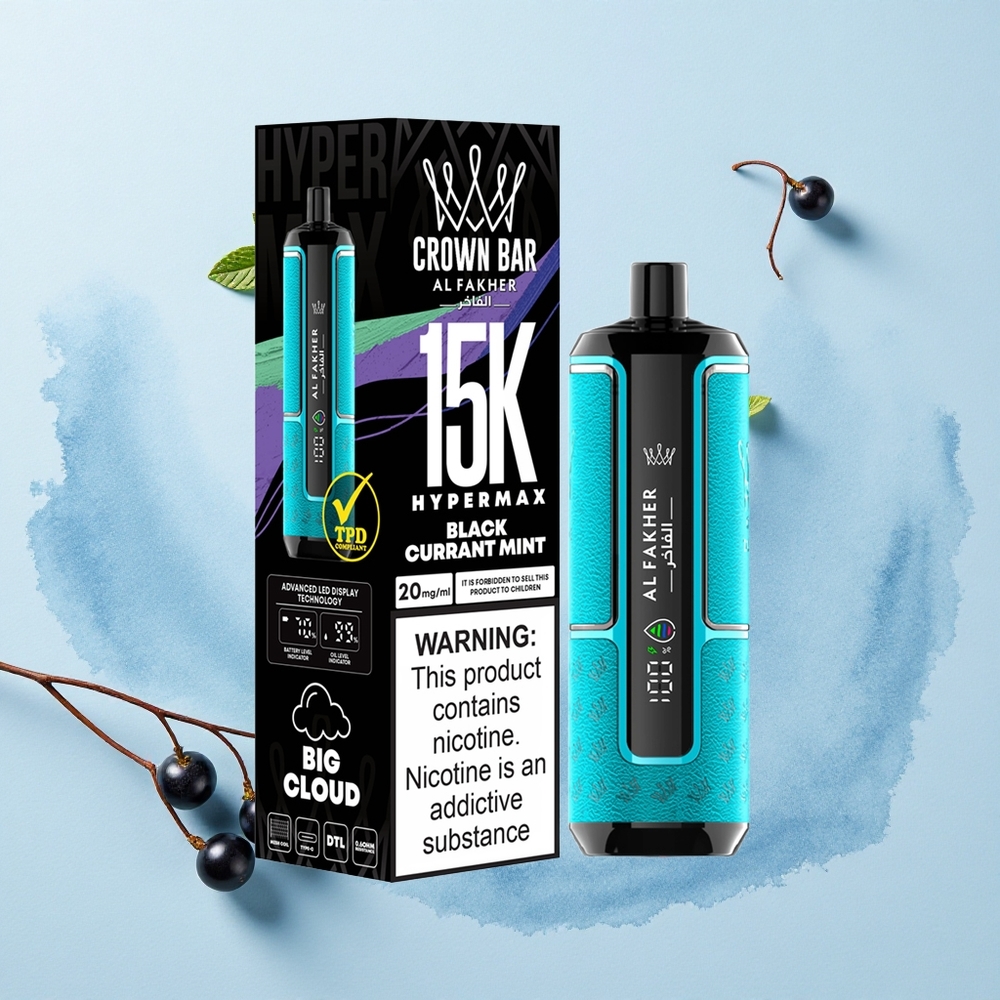 Al Fakher Crown Bar 15K Hypermax Blackcurrant Mint 22ml 6mg