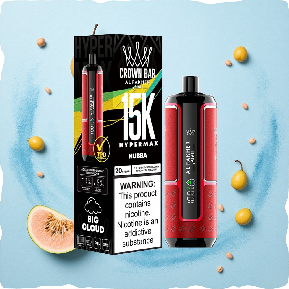 Al Fakher Crown Bar 15K Hypermax Compact DTL 22ml Vape