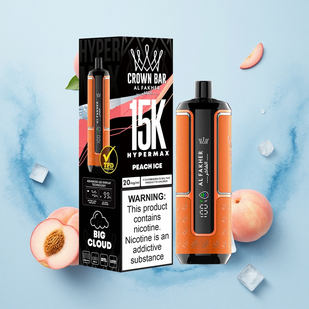 Al Fakher Crown Bar 15K Hypermax Peach Ice 22ml DTL