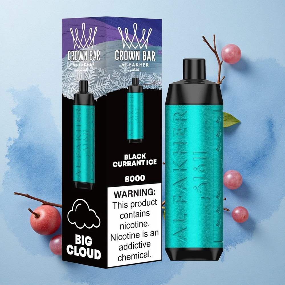 Al Fakher Crown Bar 8000 Crystal Black Currant Ice 600mAh Type-C 18mL
