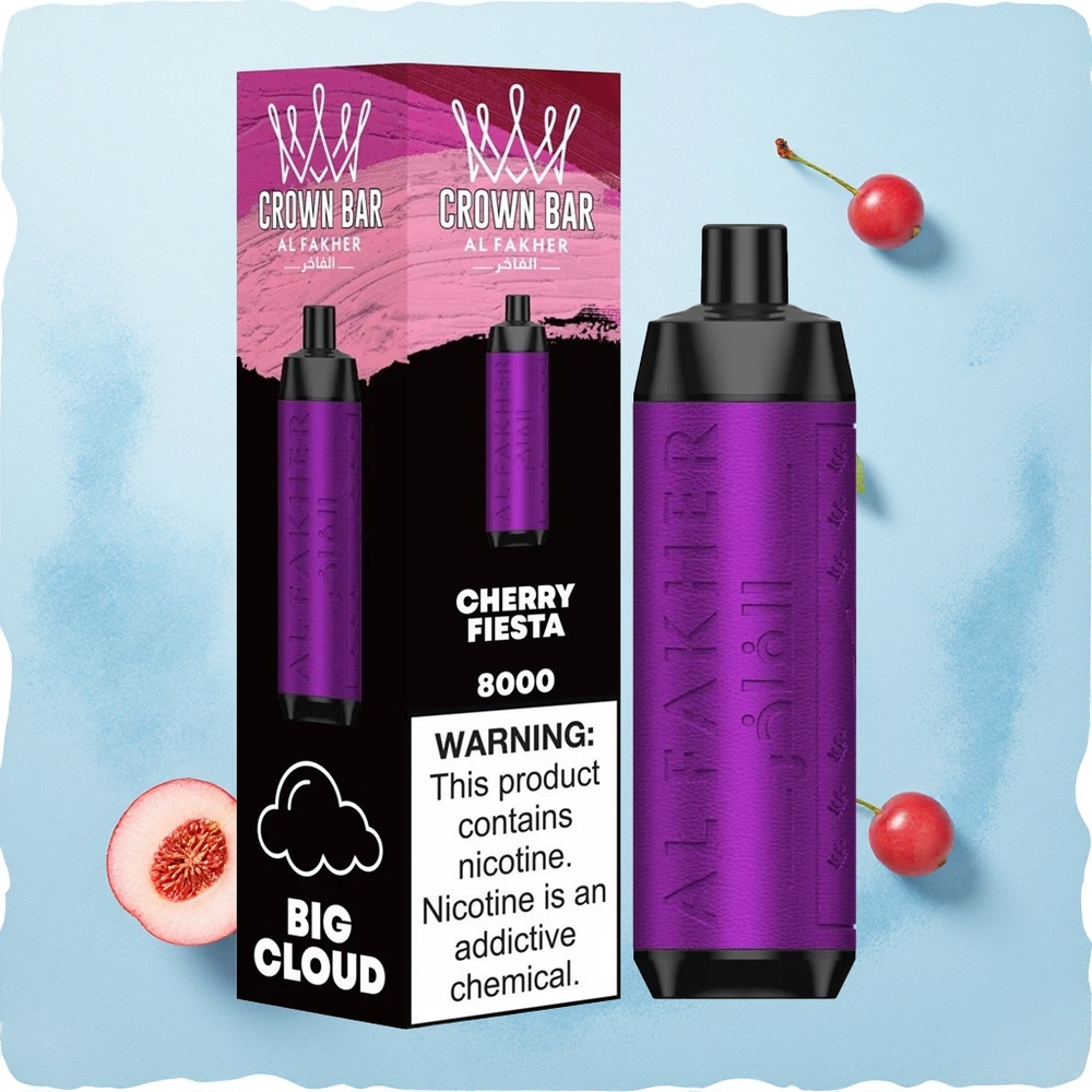 Al Fakher Crown Bar 8000 Crystal Cherry Charge Crystal