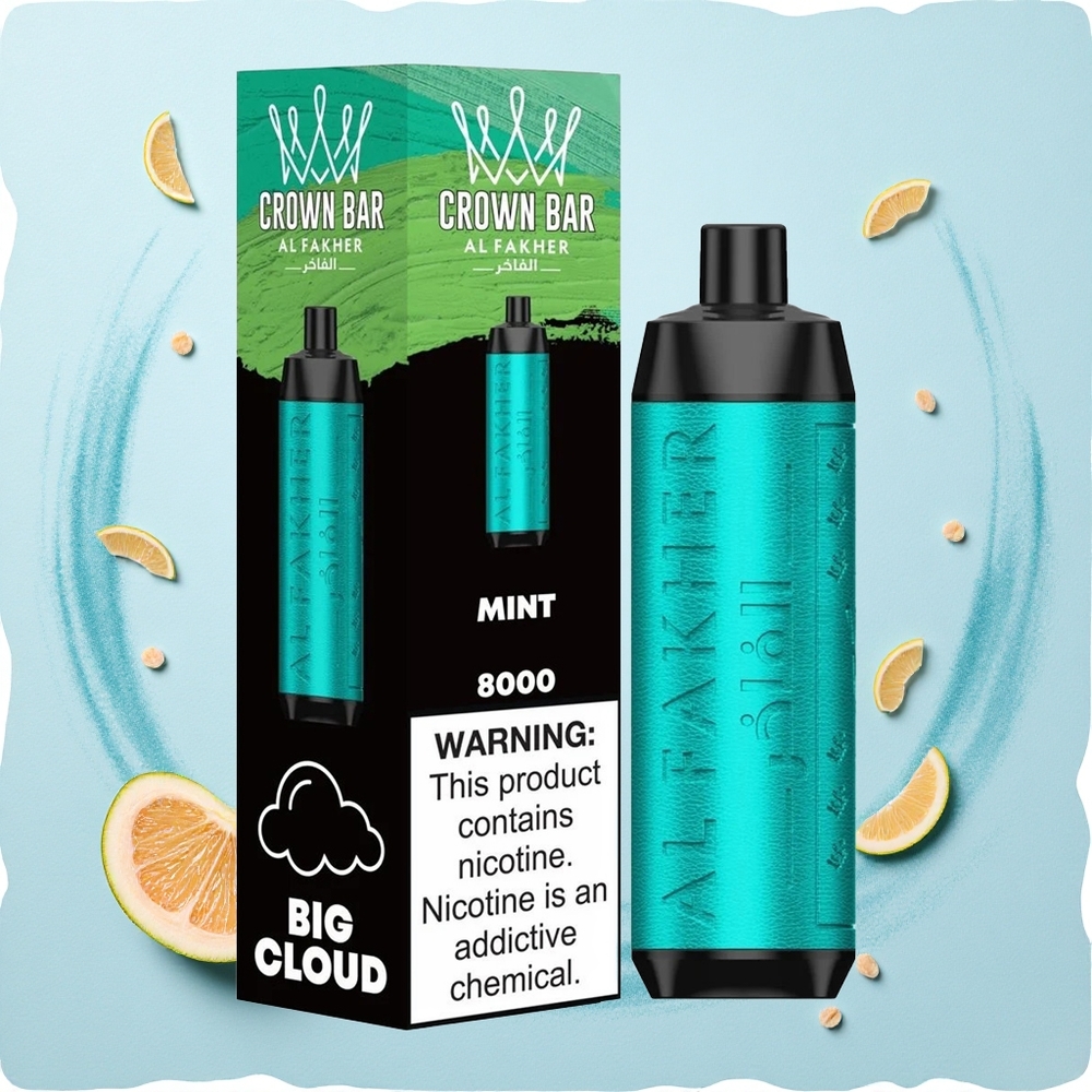Al Fakher Crown Bar 8000 Crystal Disposable Vape 600mAh USB-C 18mL