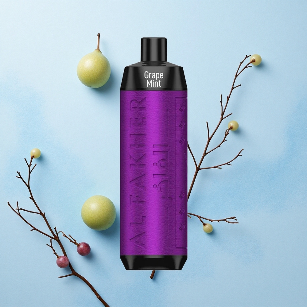 Al Fakher Crown Bar 8000 Crystal Grape Mint 600mah Compact 18ml