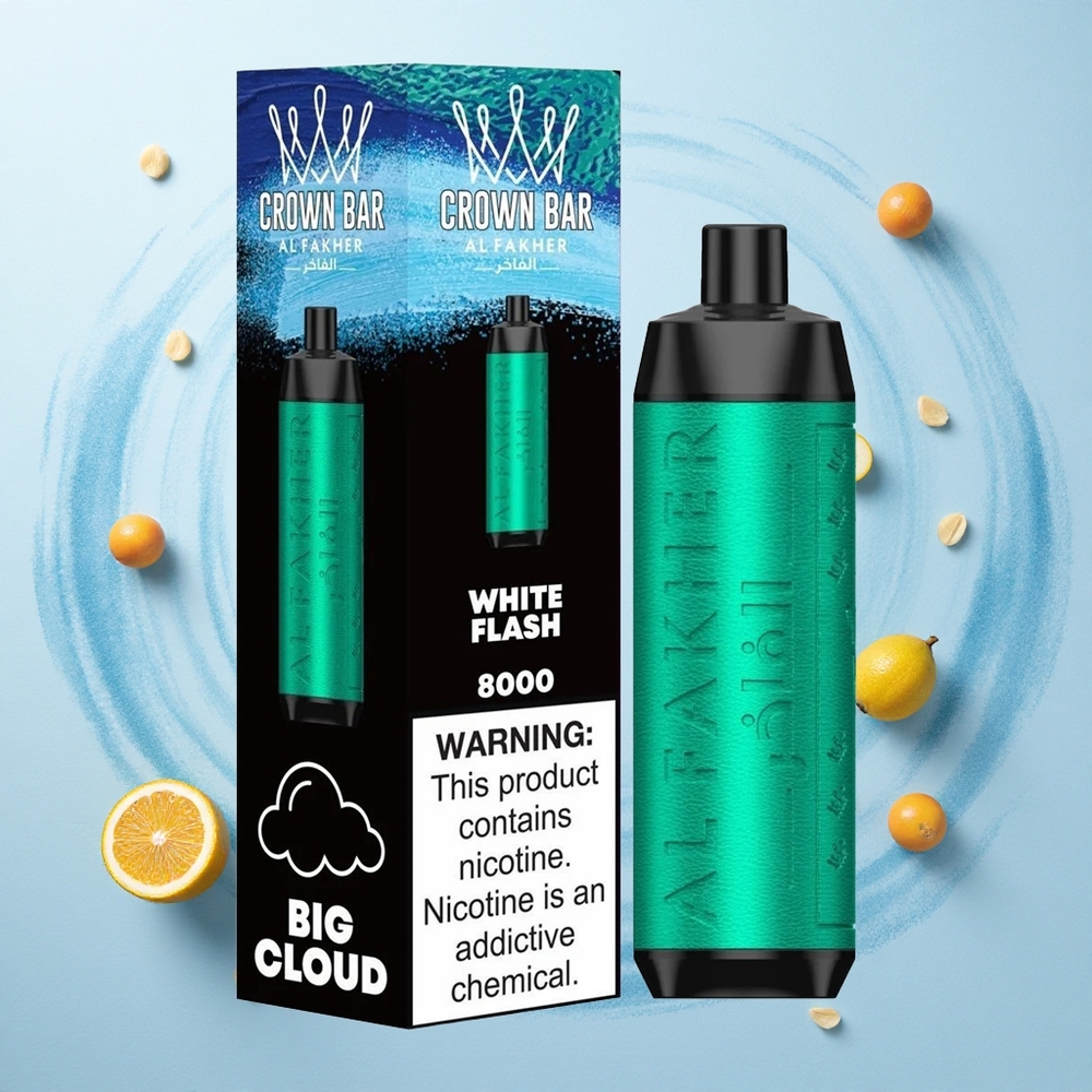 Al Fakher Crown Bar 8000 Crystal White Flash 600mah USB-C