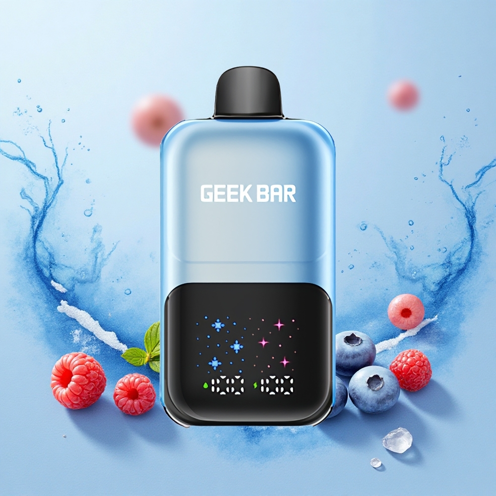 GEEK BAR 2GO 20ml 50000 Puffs Blueberry Raspberry Ice Dual Tank Adjustable Coolness