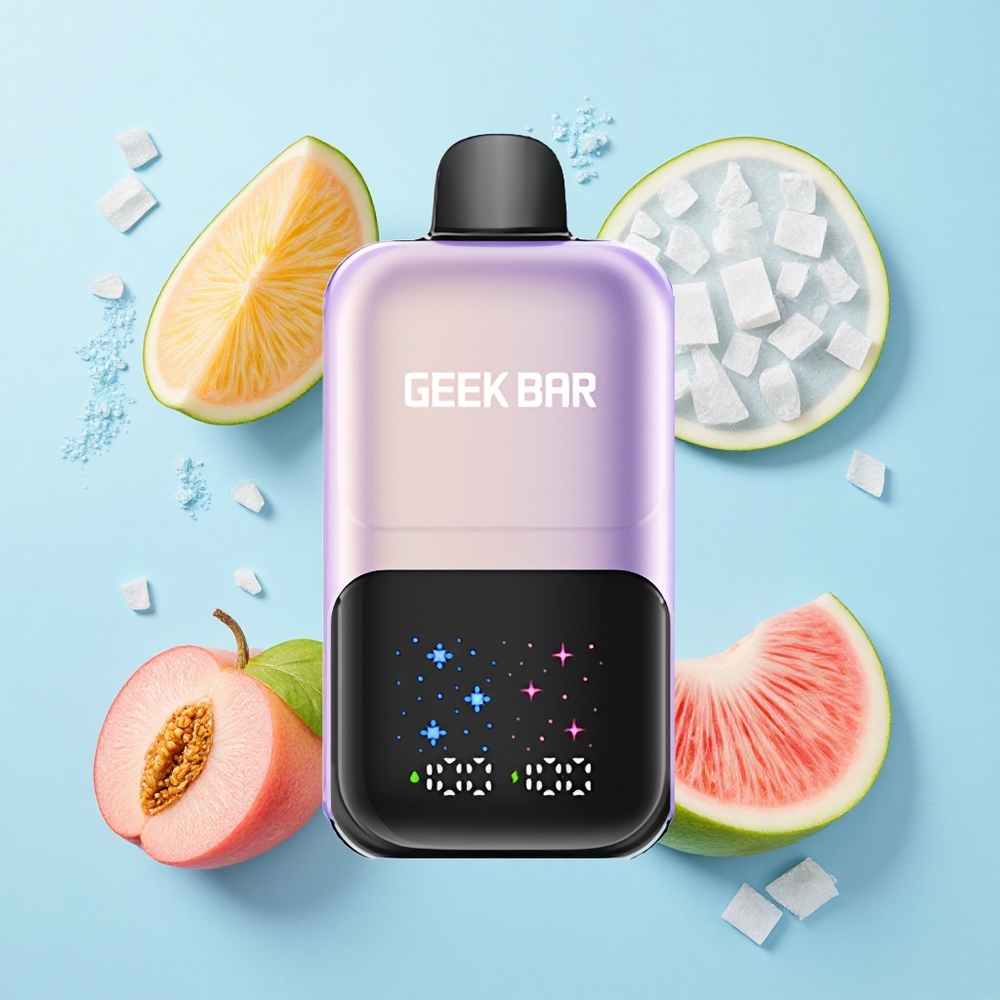 GEEK BAR 2GO 20ml 50000 Puffs Peach Mango Watermelon Ice with Dual Tanks & Adjustable Coolness