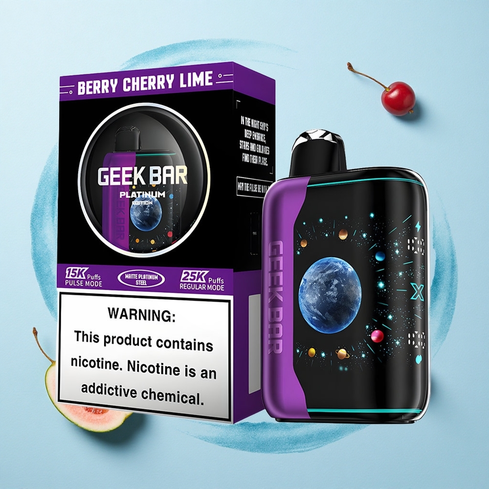 GEEK BAR Platinum Edition 25000 Puffs Berry Cherry Lime Dual Mesh Quick Charge