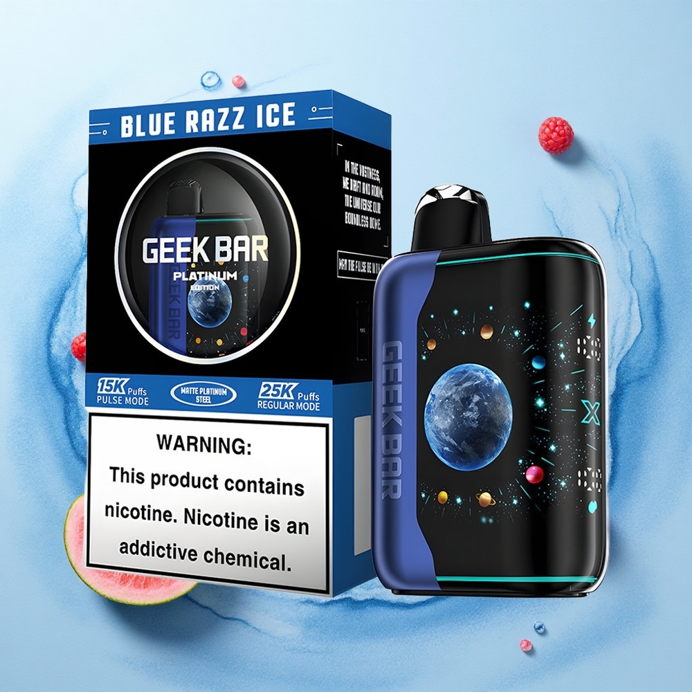 GEEK BAR Platinum Edition 25000 Puffs Blue Razz Ice Dual Mesh 2% Platinum