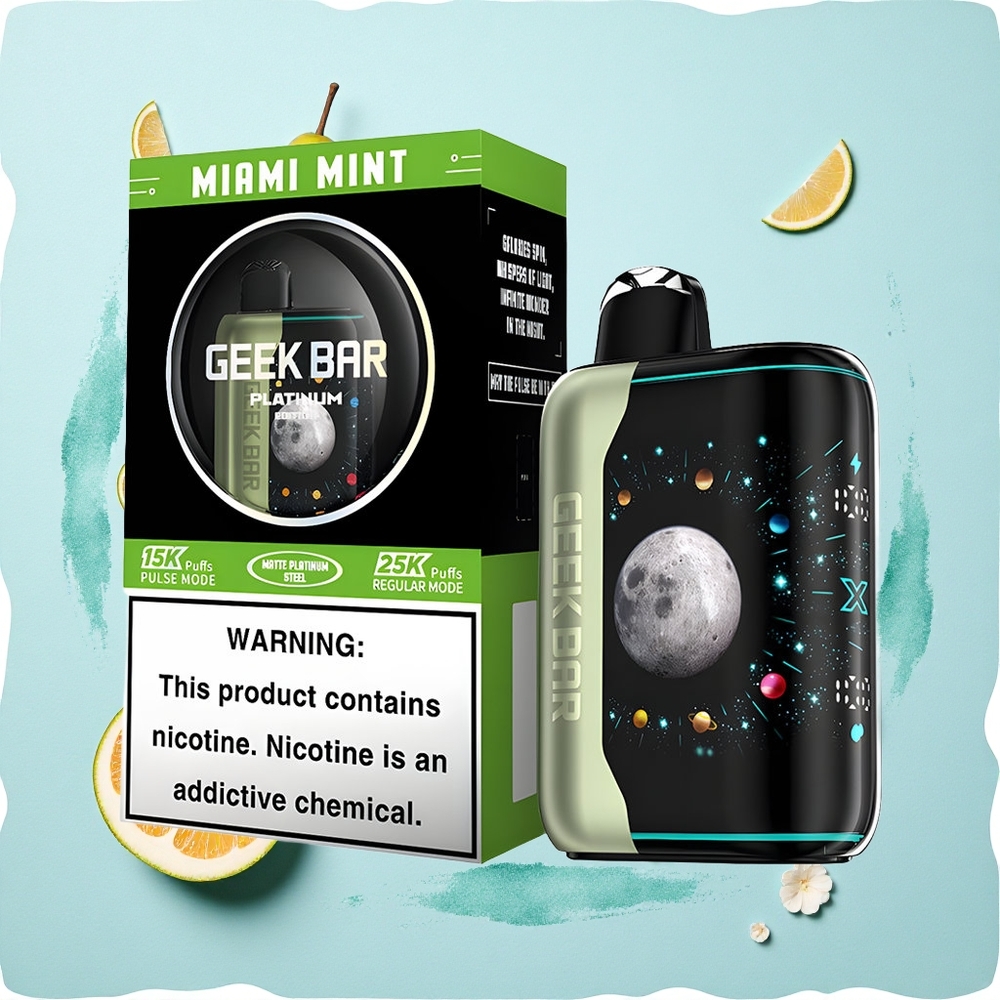 GEEK BAR Platinum Edition 25000 Puffs Miami Steel Mint DualMesh