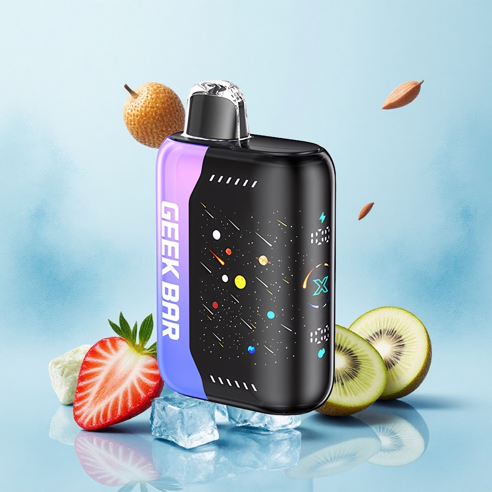 GEEK BAR Pulse X 42K Puffs Meteor Edition Strawberry Kiwi Ice Dual Mesh Curved Screen