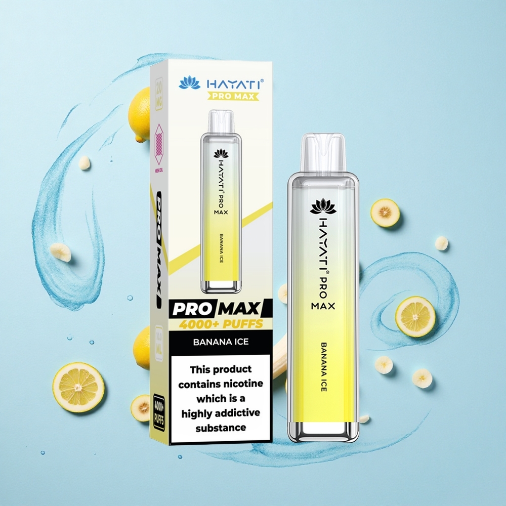 Hayati Pro Max 4000 Puffs Banana Ice Dual Mesh Rechargeable