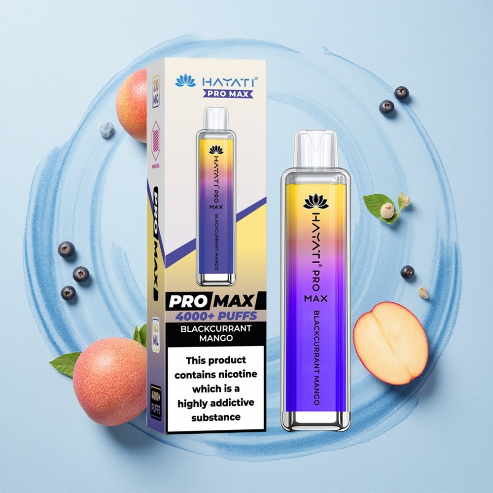 Hayati Pro Max 4000 Puffs Blackcurrant Mango Dual Mesh Rechargeable Disposable Vape