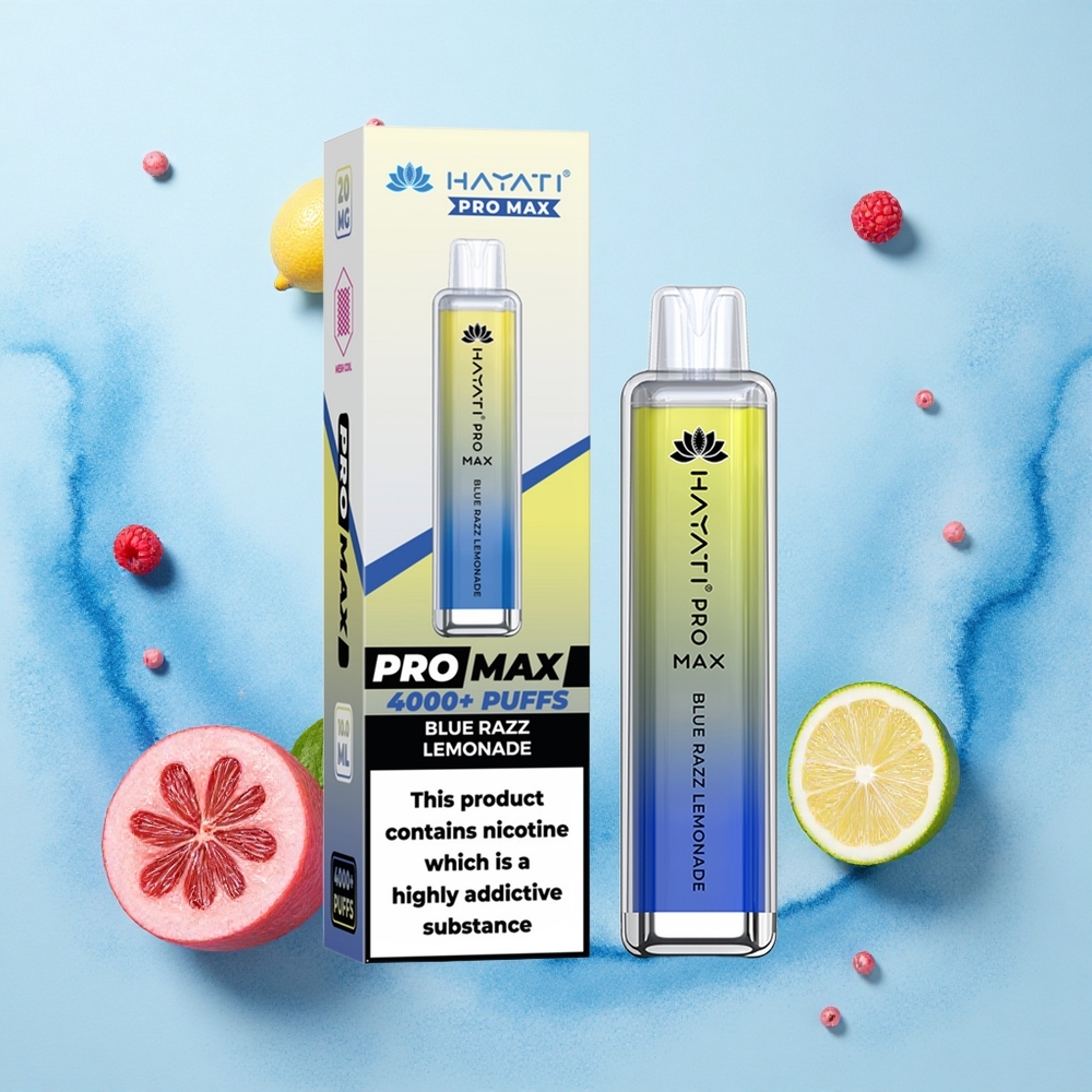 Hayati Pro Max 4000 Puffs Blue Razz Lemonade Dual Mesh 5%