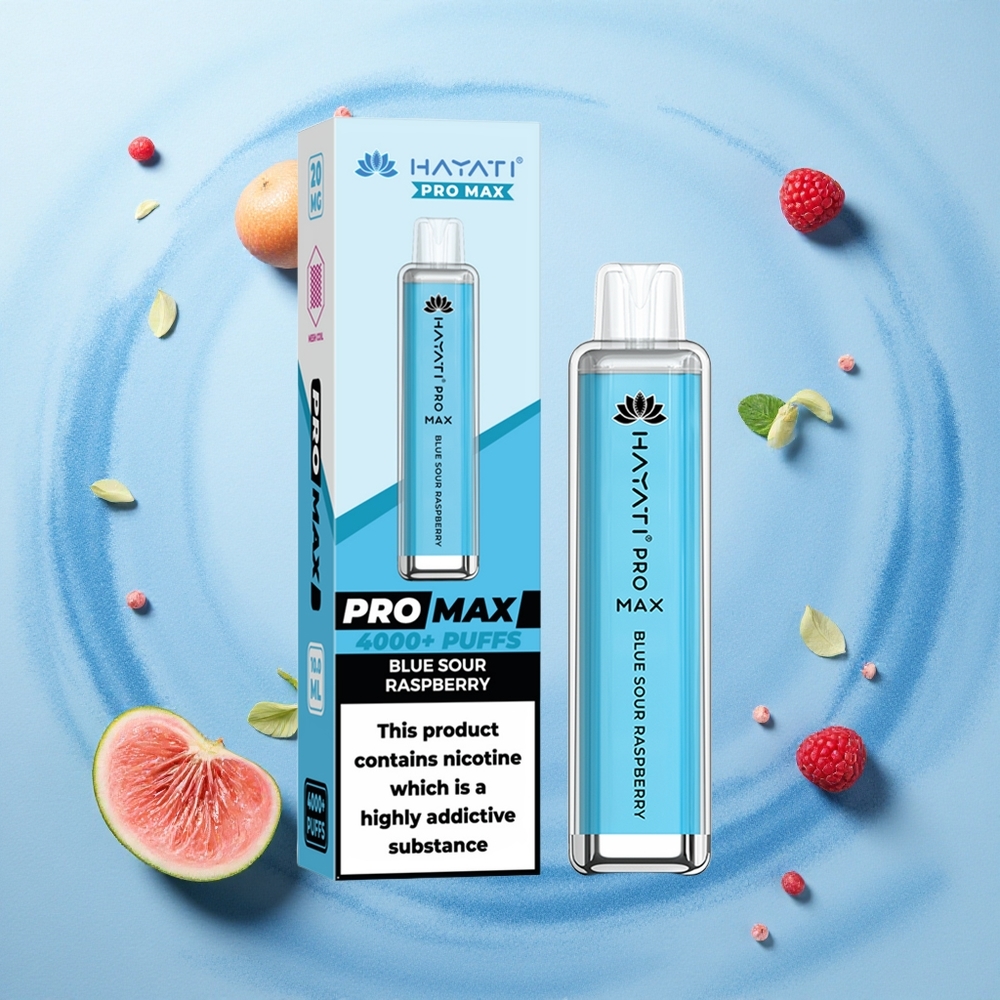 Hayati Pro Max 4000 Puffs Blue Sour Raspberry 5% Rechargeable Mesh
