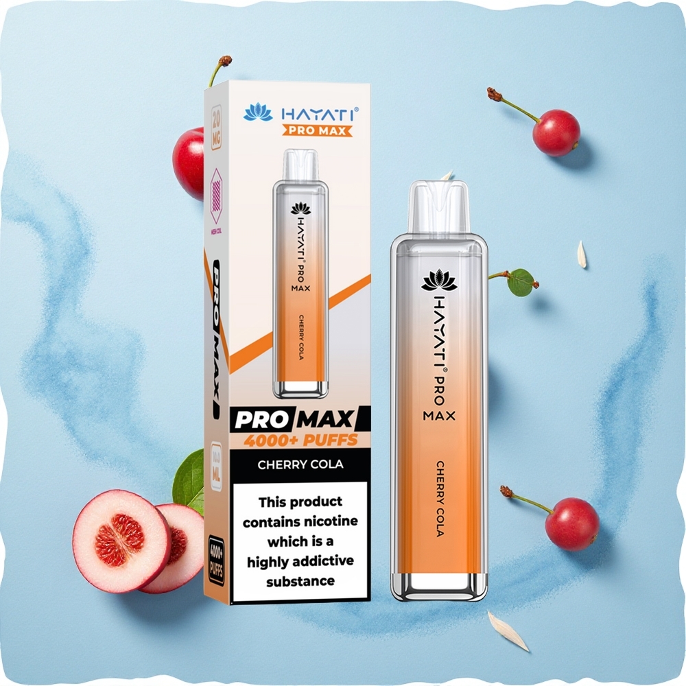 Hayati Pro Max 4000 Puffs Cherry Cola Dual Mesh Rechargeable