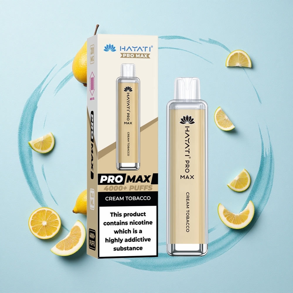 Hayati Pro Max 4000 Puffs Cream Tobacco Dual Mesh 1400mAh
