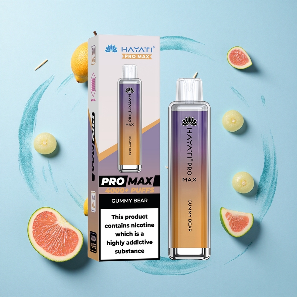 Hayati Pro Max 4000 Puffs Gummy Bear Dual Mesh LED Vape
