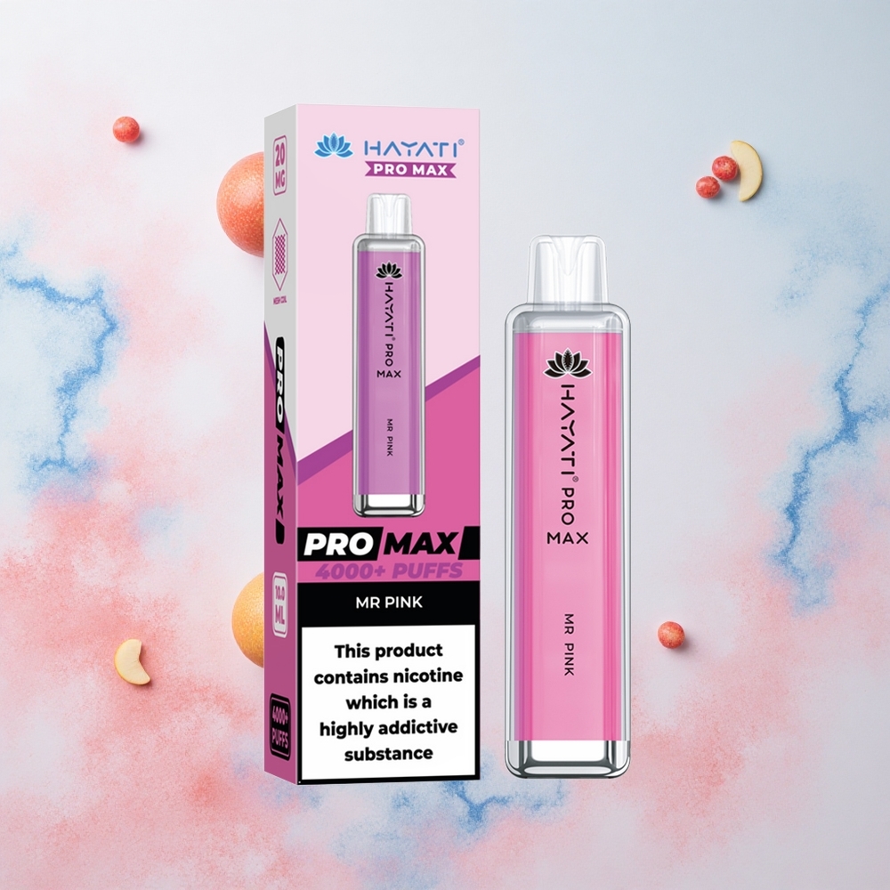 Hayati Pro Max 4000 Puffs Mr Pink Dual Mesh 1400mAh Rechargeable