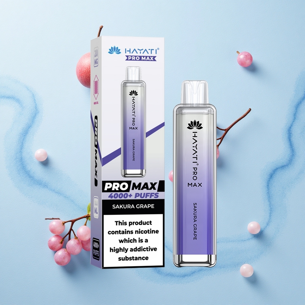 Hayati Pro Max 4000 Puffs Sakura Grape Dual Mesh Rechargeable