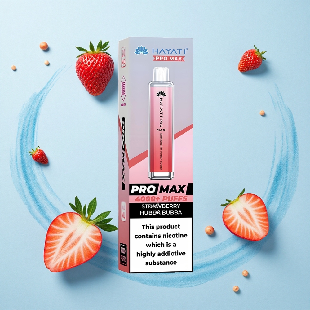 Hayati Pro Max 4000 Puffs Strawberry Bubble Dual Mesh