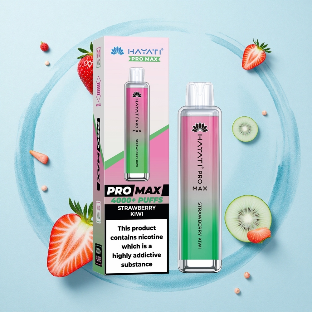 Hayati Pro Max 4000 Puffs Strawberry Kiwi Dual Mesh Rechargeable