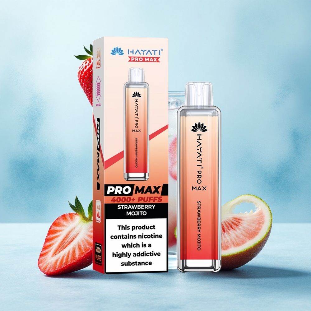 Hayati Pro Max 4000 Puffs Strawberry Mojito Dual Mesh Rechargeable