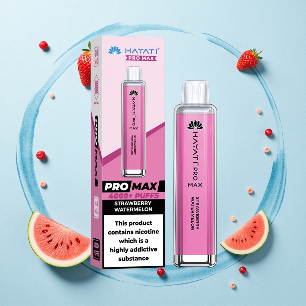 Hayati Pro Max 4000 Puffs Strawberry Watermelon 1400mAh Dual Mesh