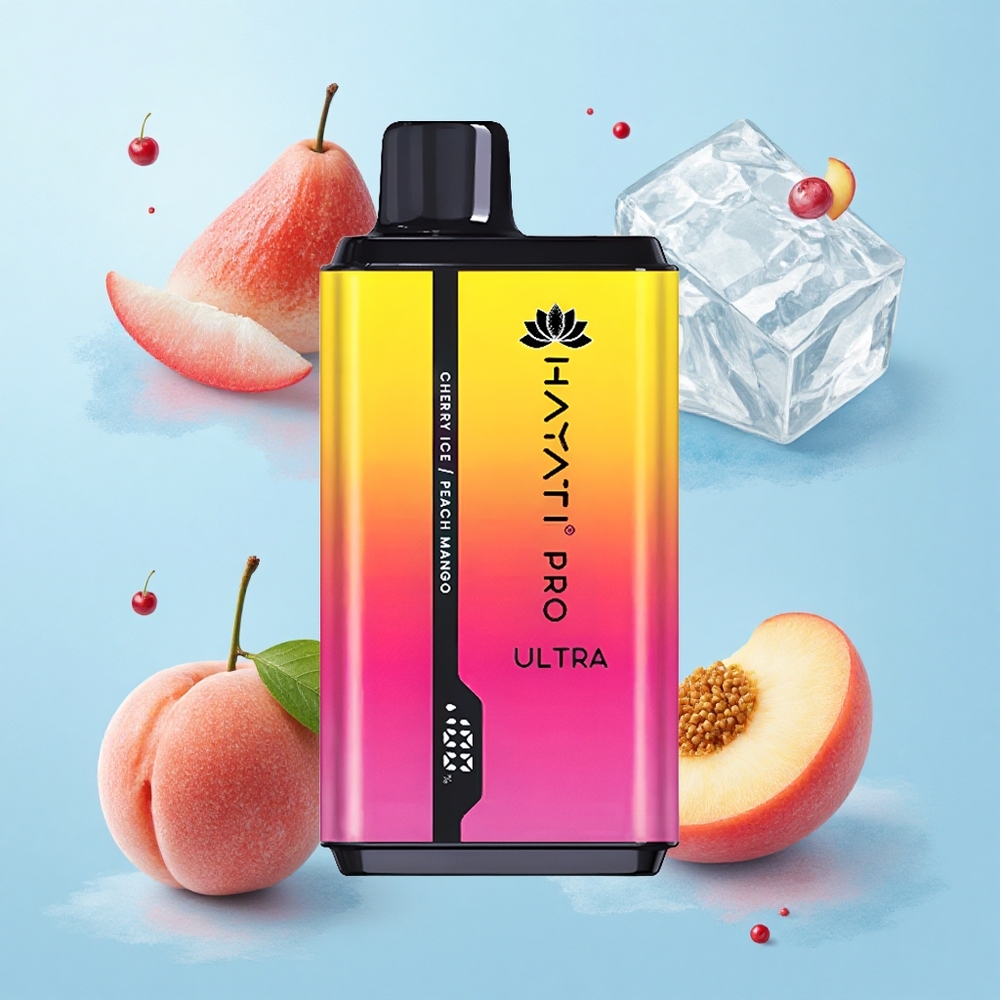 Hayati Pro Ultra 15000 Puffs Cherry Ice Peach Mango 850mAh 24ml