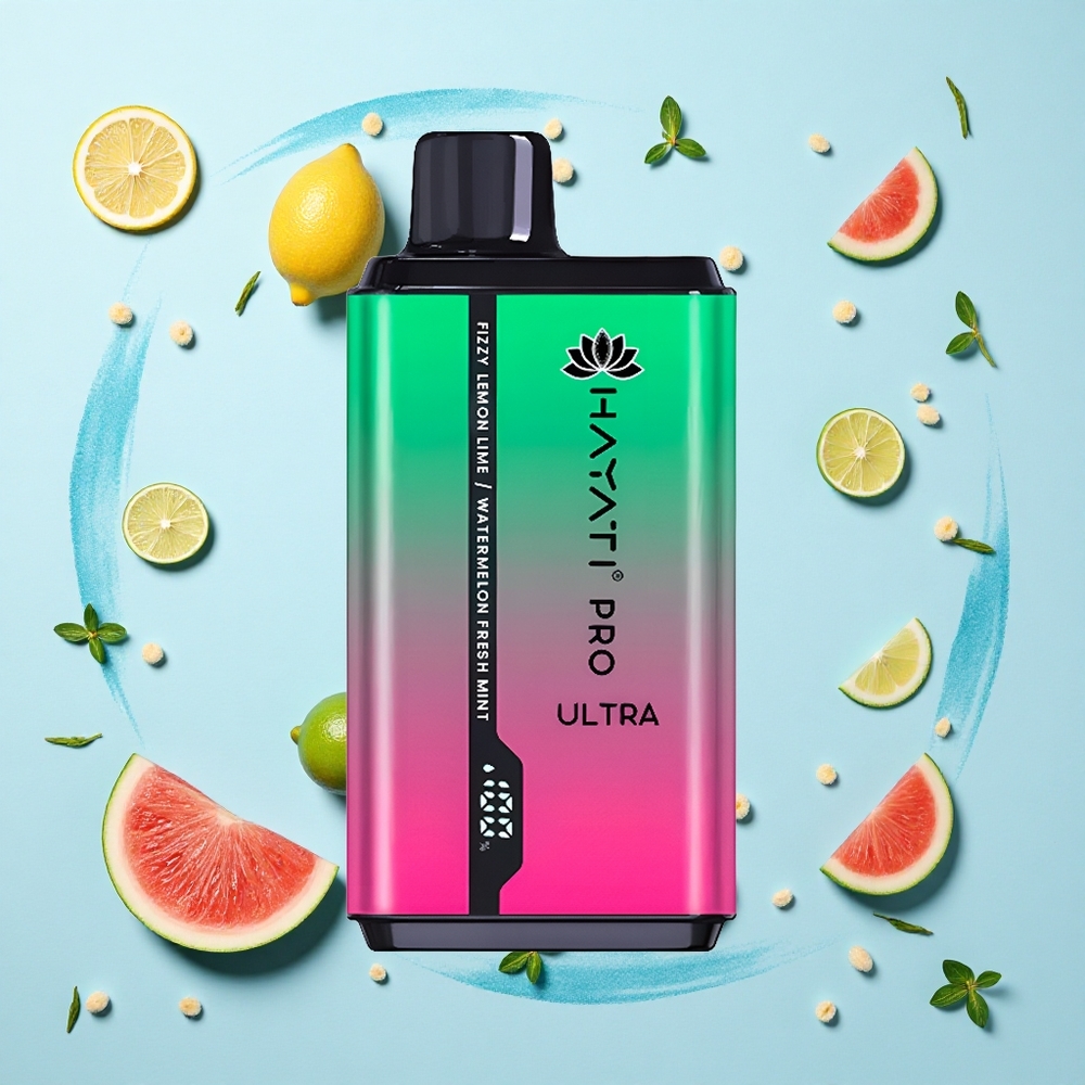 Hayati Pro Ultra 15000 Puffs Fizzy Lemon & Lime Watermelon Fresh Mint 850mAh 24ml 2%