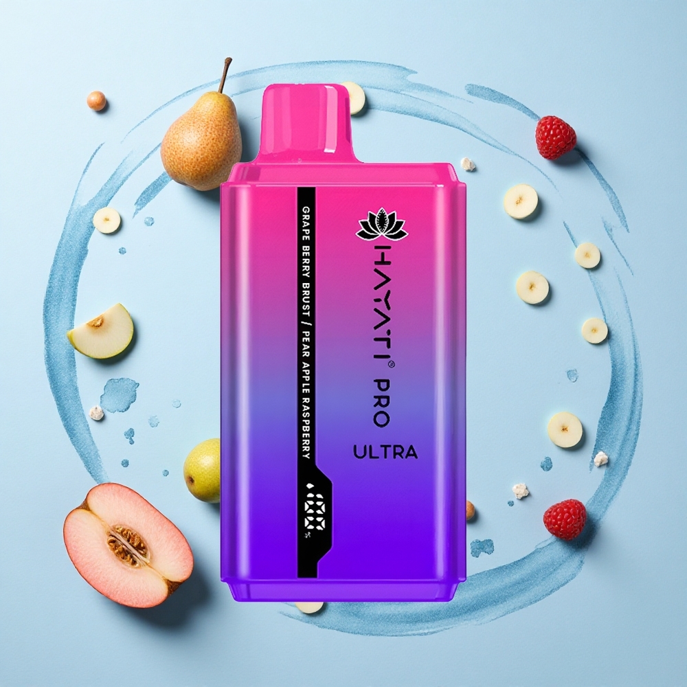 Hayati Pro Ultra 15000 Puffs Grape Berry Burst Pear Apple Raspberry 850mAh 24ml 2%