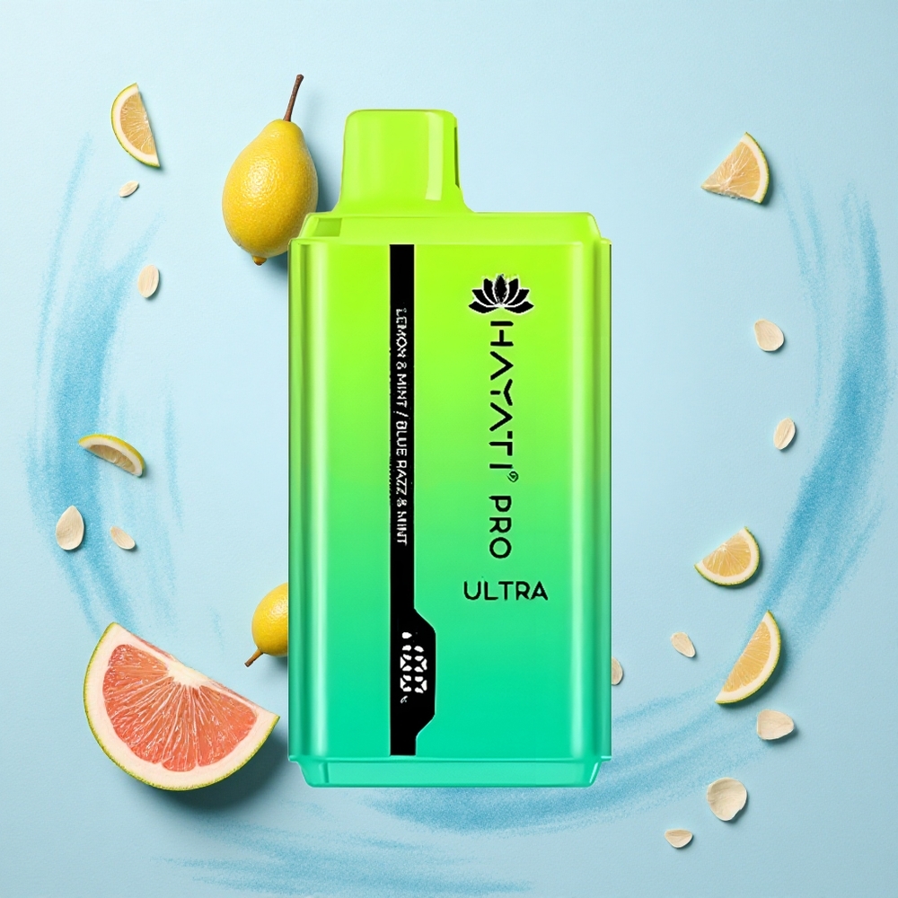 Hayati Pro Ultra 15000 Puffs Lemon & Mint Blue Razz & Mint 850mAh 24ml 2%