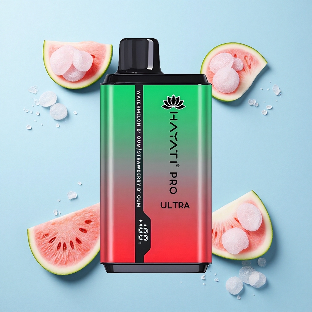 Hayati Pro Ultra 15000 Puffs Strawberry Bubblegum Watermelon 2% Nicotine 850mAh
