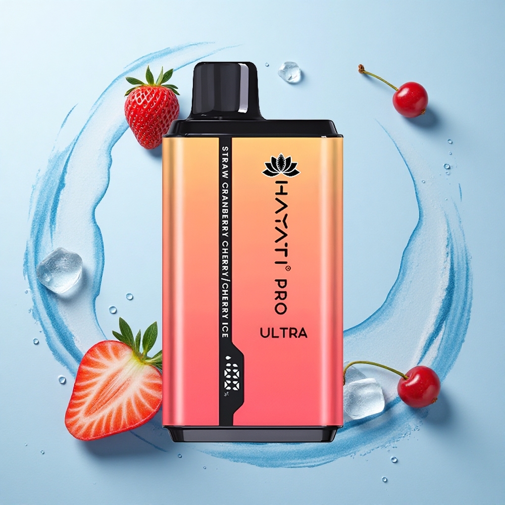 Hayati Pro Ultra 15000 Puffs Strawberry Cranberry Cherry Ice 850mAh Dual 12ml