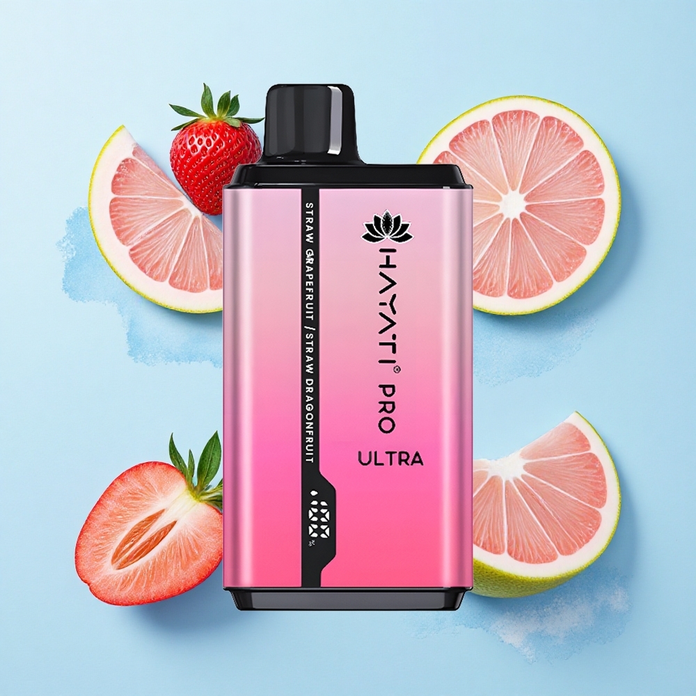 Hayati Pro Ultra 15000 Puffs Strawberry Grapefruit Dragonfruit 850mAh 24ml