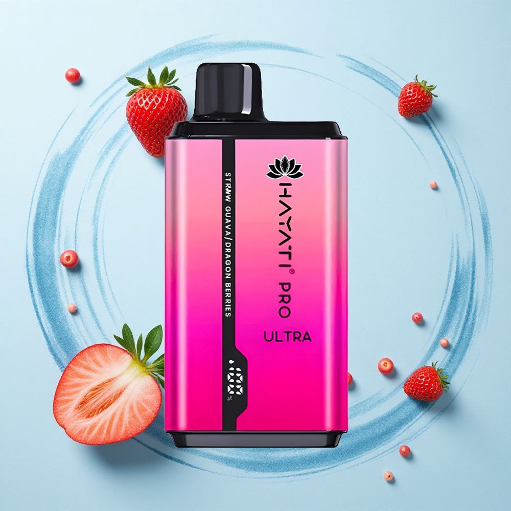 Hayati Pro Ultra 15000 Puffs Strawberry Guava Dragon Berries 850mAh 24ml