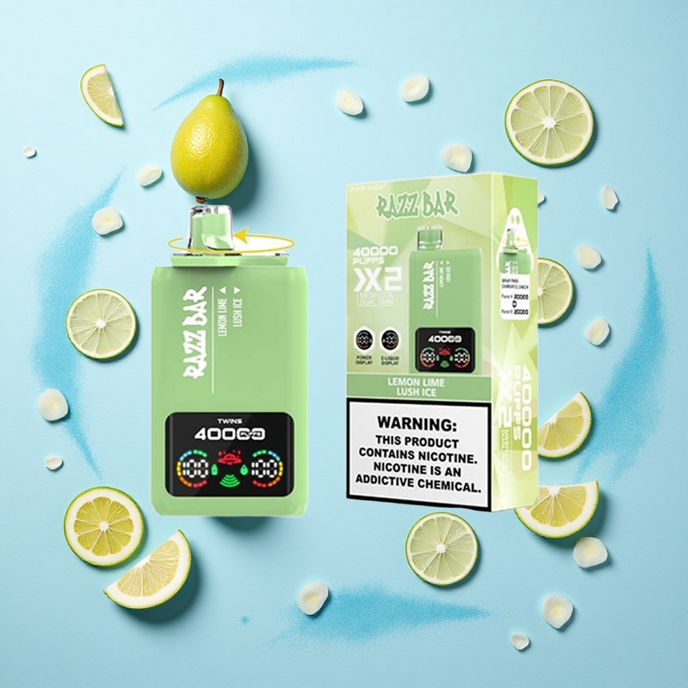 Razz Bar 40000 Puffs Lemon Lime - Lush Ice Dual Mesh 5%