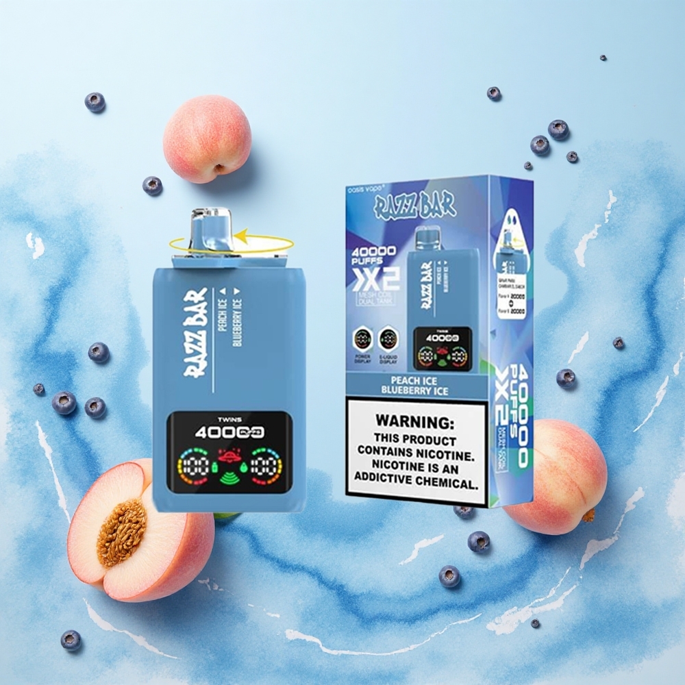Razz Bar 40000 Puffs Peach Ice - Blueberry Ice Mesh Coil Type-C