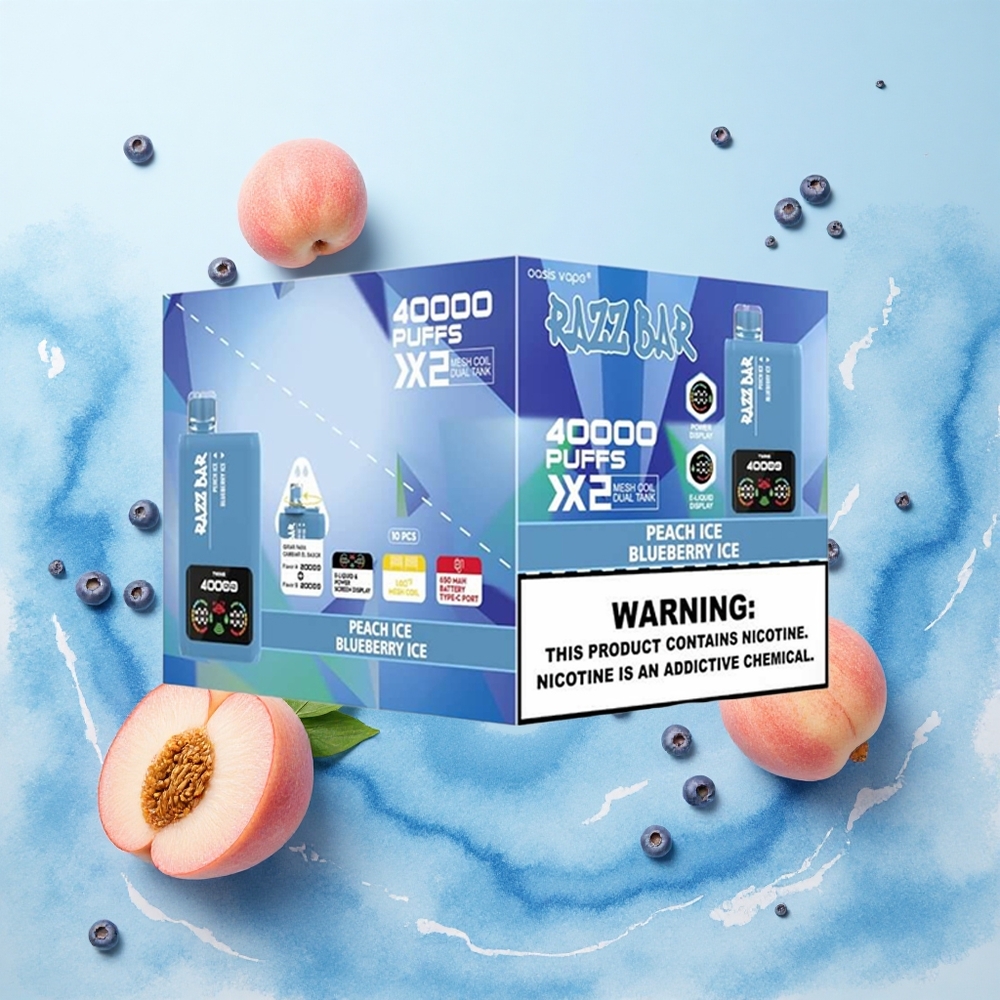 Razz Bar 40000 Puffs Peach Ice - Blueberry Ice Mesh Coil Type-C