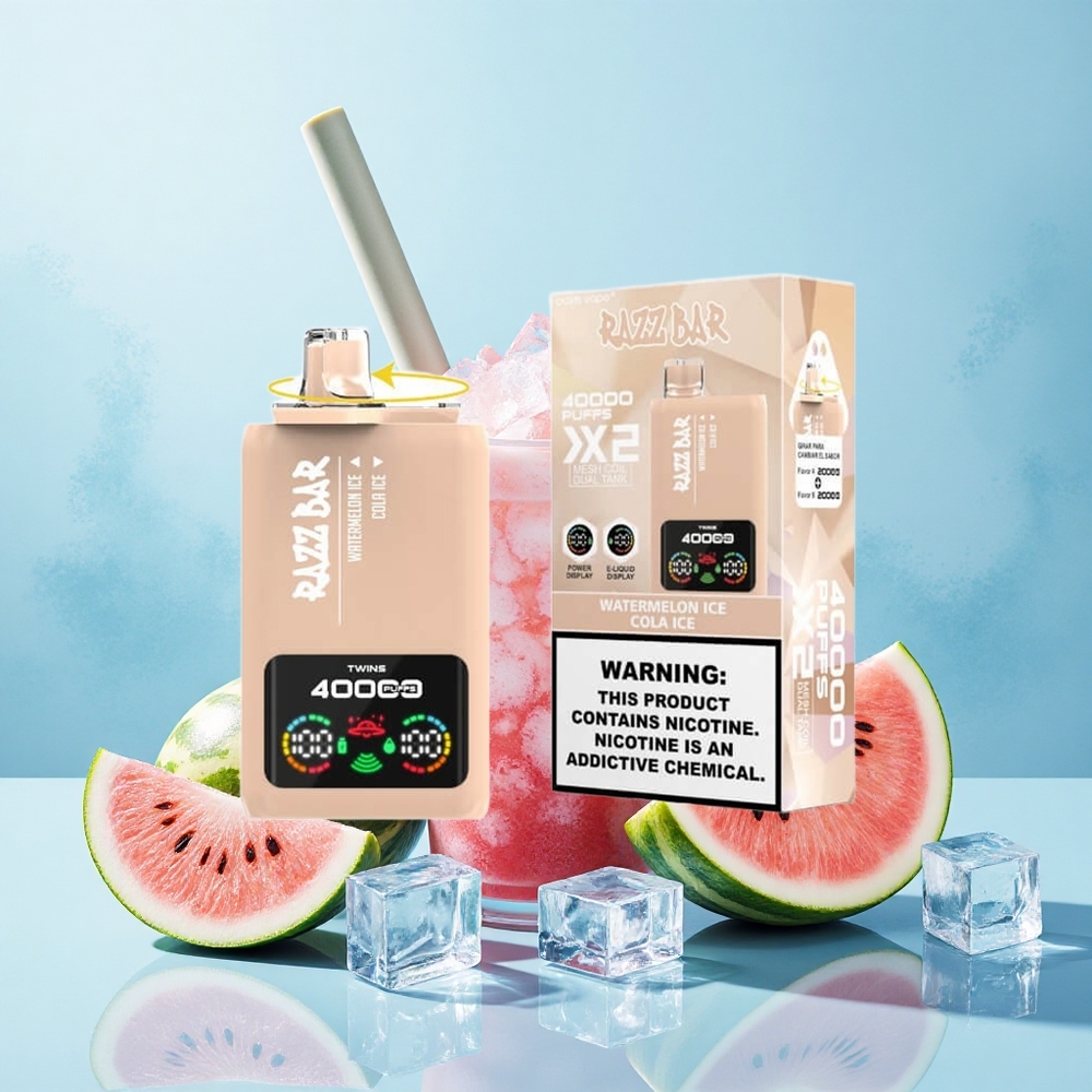 Razz Bar 40000 Puffs Watermelon Ice - Cola Ice with Mesh Coil & Power Screen
