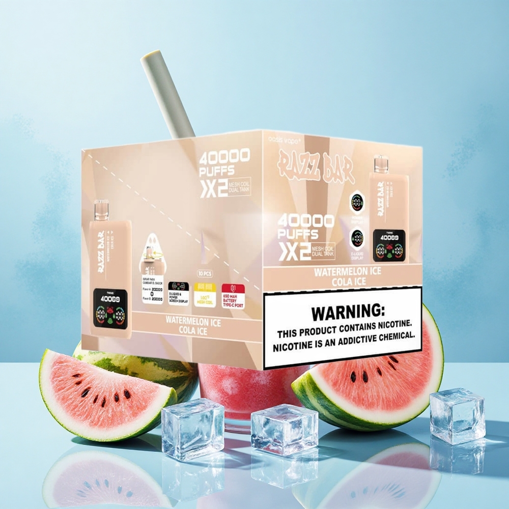 Razz Bar 40000 Puffs Watermelon Ice - Cola Ice with Mesh Coil & Power Screen