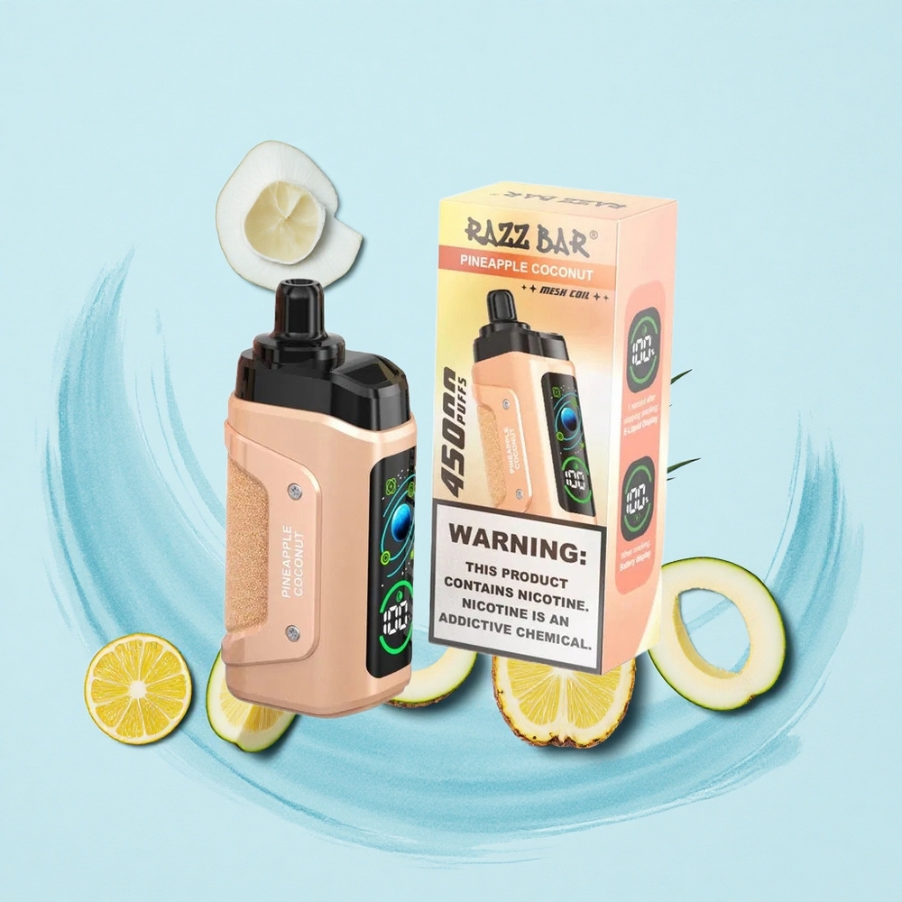 Razz Bar 45000 Puffs Coconut Pineapple Mesh Coil Rechargeable
